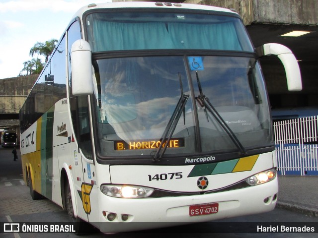 Empresa Gontijo de Transportes 14075 na cidade de Belo Horizonte, Minas Gerais, Brasil, por Hariel Bernades. ID da foto: 10873388.