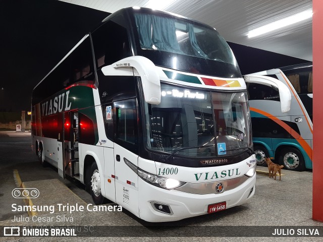 Viasul - Auto Viação Venâncio Aires 14000 na cidade de Sombrio, Santa Catarina, Brasil, por JULIO SILVA. ID da foto: 10875569.