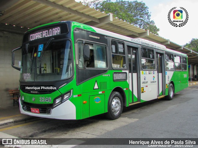 VB Transportes e Turismo 3346 na cidade de Campinas, São Paulo, Brasil, por Henrique Alves de Paula Silva. Número da foto: #10873644.