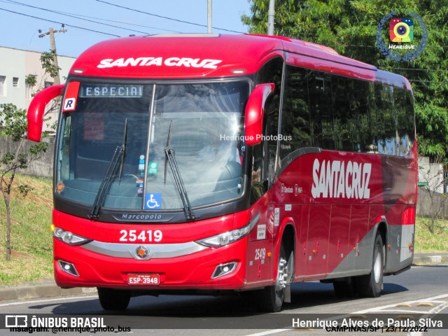 Viação Santa Cruz 25419 na cidade de Campinas, São Paulo, Brasil, por Henrique Alves de Paula Silva. ID da foto: 10873578.