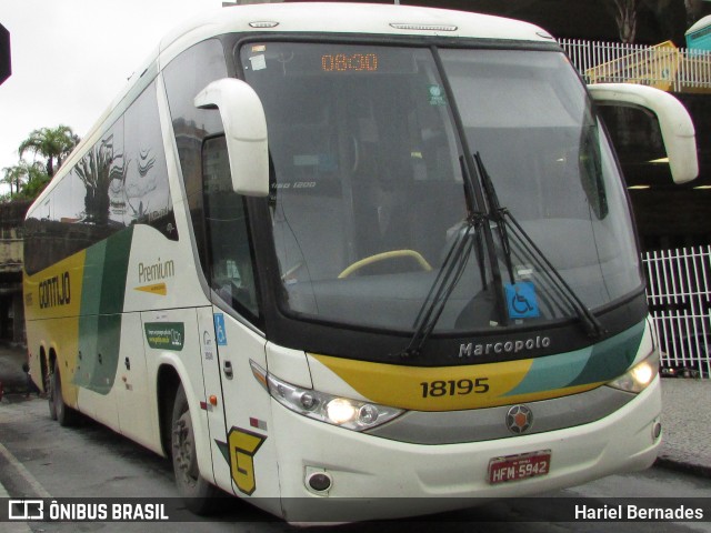 Empresa Gontijo de Transportes 18195 na cidade de Belo Horizonte, Minas Gerais, Brasil, por Hariel Bernades. ID da foto: 10873352.