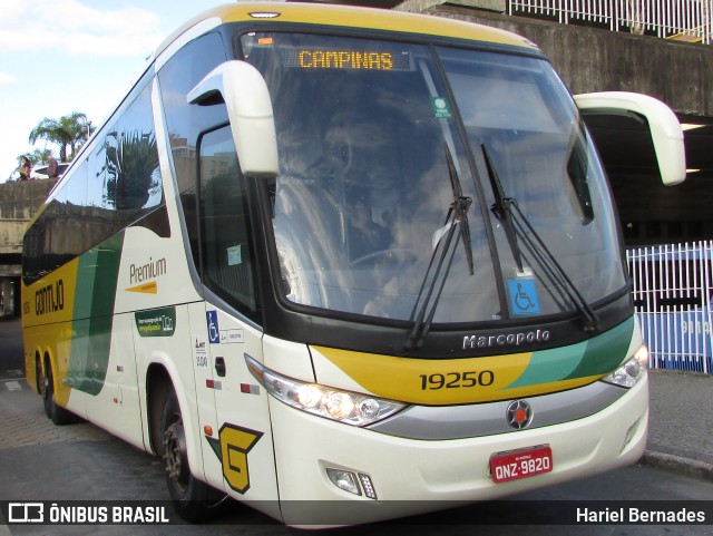 Empresa Gontijo de Transportes 19250 na cidade de Belo Horizonte, Minas Gerais, Brasil, por Hariel Bernades. ID da foto: 10873387.