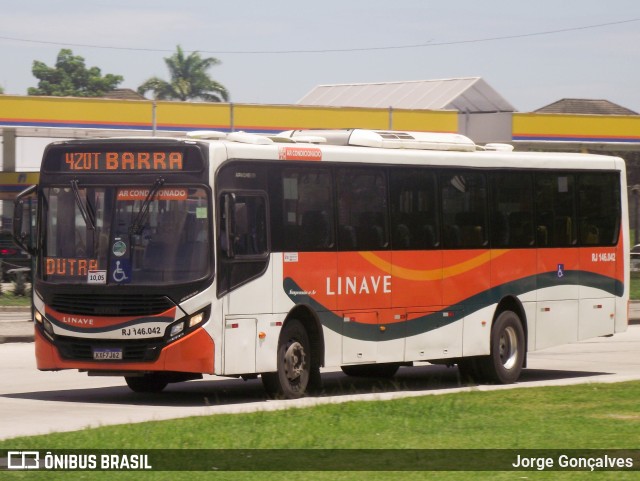 Linave Transportes RJ 146.042 na cidade de Rio de Janeiro, Rio de Janeiro, Brasil, por Jorge Gonçalves. ID da foto: 10876517.