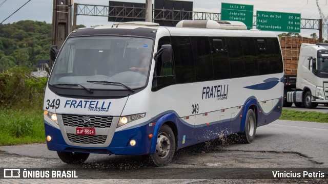 Fratelli Transporte e Turismo 349 na cidade de Joinville, Santa Catarina, Brasil, por Vinicius Petris. ID da foto: 10878190.