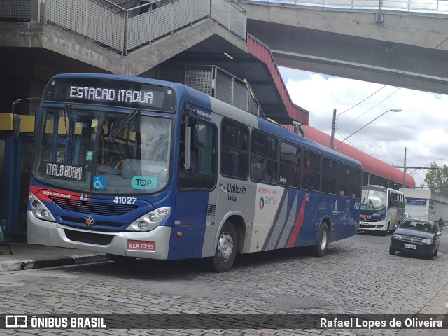 Radial Transporte Coletivo 41.027 na cidade de Poá, São Paulo, Brasil, por Rafael Lopes de Oliveira. ID da foto: 10878327.