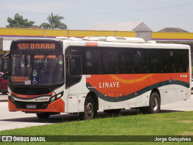 Linave Transportes RJ 146.042 na cidade de Rio de Janeiro, Rio de Janeiro, Brasil, por Jorge Gonçalves. Número da foto: #10876507.
