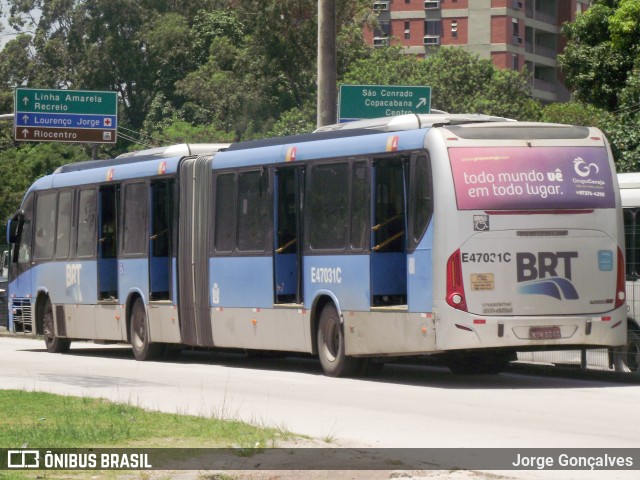 BRT RIO E47031C na cidade de Rio de Janeiro, Rio de Janeiro, Brasil, por Jorge Gonçalves. Número da foto: #10876522.