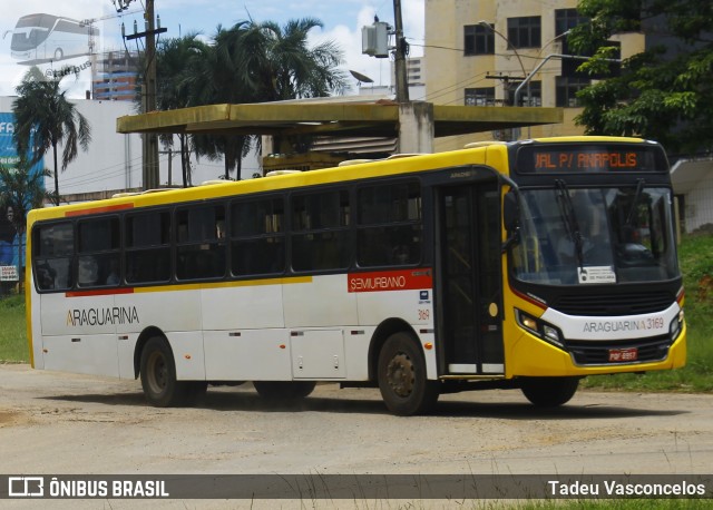 Viação Araguarina 3169 na cidade de Anápolis, Goiás, Brasil, por Tadeu Vasconcelos. ID da foto: 10882224.