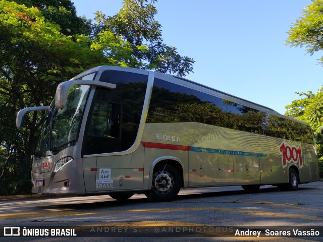 Auto Viação 1001 RJ 108.1231 na cidade de São Paulo, São Paulo, Brasil, por Andrey  Soares Vassão. ID da foto: 10879396.