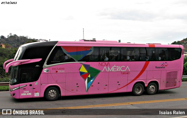 Nova América Turismo 2500 na cidade de Santos Dumont, Minas Gerais, Brasil, por Isaias Ralen. ID da foto: 10881388.