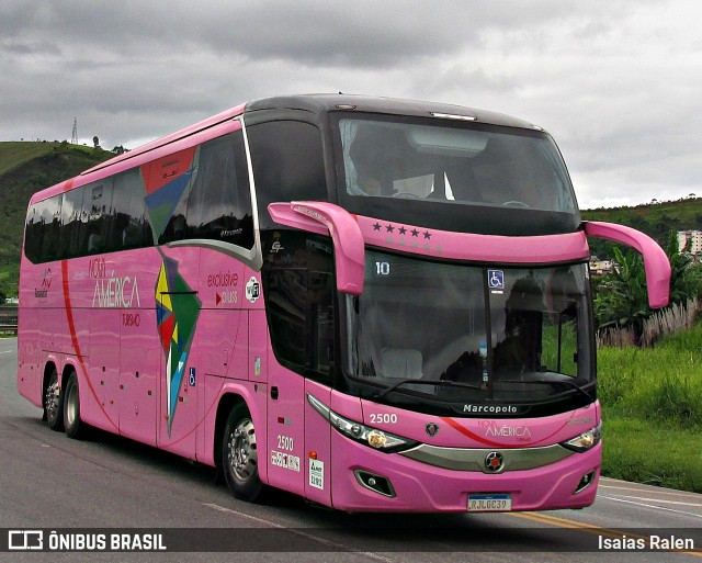 Nova América Turismo 2500 na cidade de Santos Dumont, Minas Gerais, Brasil, por Isaias Ralen. Número da foto: #10881378.