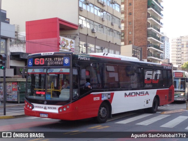 MONSA - Microomnibus Norte 6538 na cidade de Ciudad Autónoma de Buenos Aires, Argentina, por Agustin SanCristobal1712. ID da foto: 10882494.