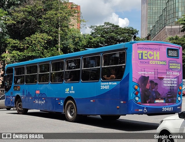 Viação São Geraldo 20481 na cidade de Belo Horizonte, Minas Gerais, Brasil, por Sergio Corrêa. ID da foto: 10879709.