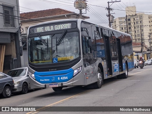 Viação Paratodos > São Jorge > Metropolitana São Paulo > Mobibrasil 6 4294 na cidade de São Paulo, São Paulo, Brasil, por Nicolas Matheusz. Número da foto: #10879508.