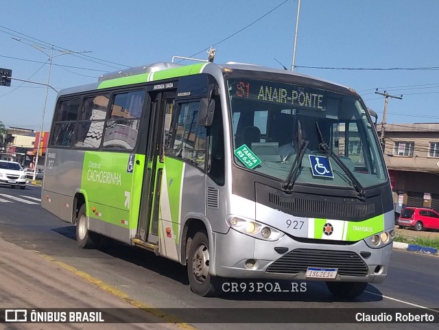 Transbus Cachoeirinha 927 na cidade de Cachoeirinha, Rio Grande do Sul, Brasil, por Claudio Roberto. ID da foto: 10881911.