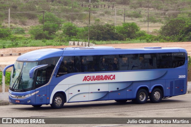 Viação Águia Branca 26510 na cidade de Aracaju, Sergipe, Brasil, por Julio Cesar  Barbosa Martins. ID da foto: 10879340.