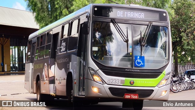 Viação Garcia 8233 na cidade de Maringá, Paraná, Brasil, por Elvio Antunes. Número da foto: #10882479.