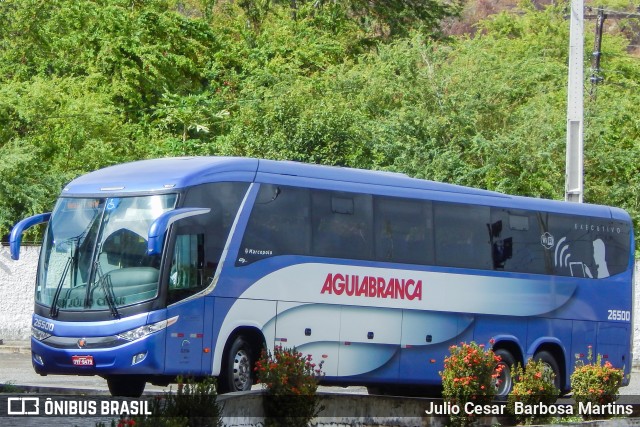 Viação Águia Branca 26500 na cidade de Aracaju, Sergipe, Brasil, por Julio Cesar  Barbosa Martins. Número da foto: #10879336.