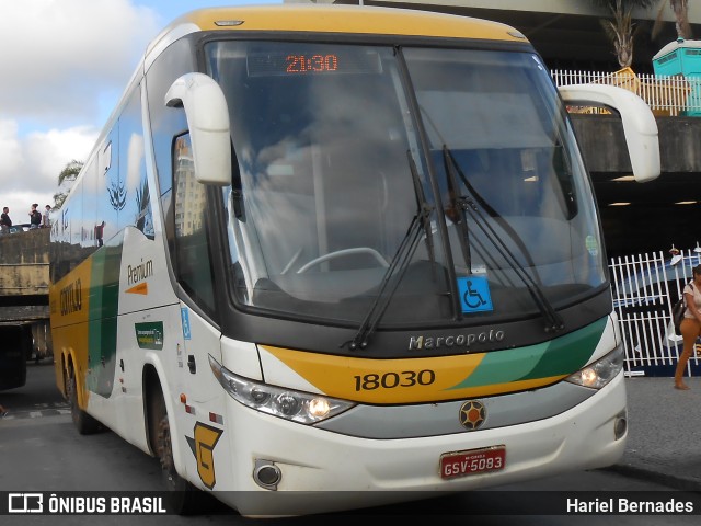 Empresa Gontijo de Transportes 18030 na cidade de Belo Horizonte, Minas Gerais, Brasil, por Hariel Bernades. Número da foto: #10882905.