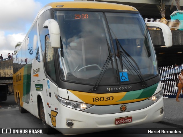 Empresa Gontijo de Transportes 18030 na cidade de Belo Horizonte, Minas Gerais, Brasil, por Hariel Bernades. ID da foto: 10882905.