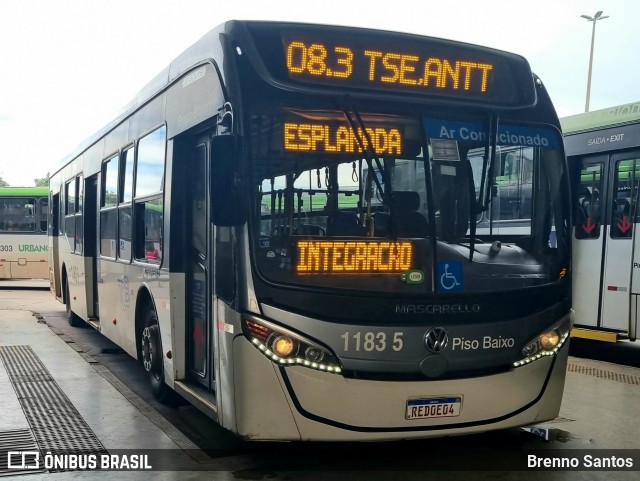 TCB - Sociedade de Transportes Coletivos de Brasília 1183 5 na cidade de Brasília, Distrito Federal, Brasil, por Brenno Santos. Número da foto: #10882917.