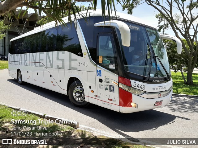 Auto Viação Catarinense 3448 na cidade de Florianópolis, Santa Catarina, Brasil, por JULIO SILVA. Número da foto: #10882794.