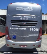 Empresa de Ônibus Pássaro Marron 91.006 na cidade de Guaratinguetá, São Paulo, Brasil, por Helder Fernandes da Silva. Número da foto: #:id.