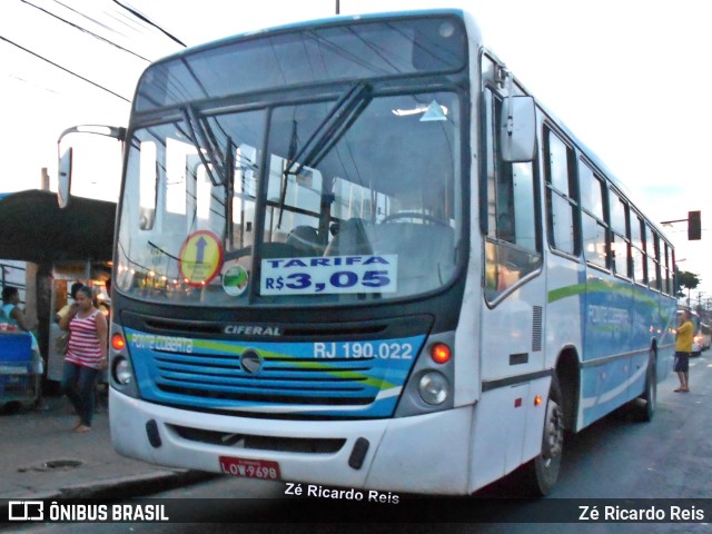 Viação Ponte Coberta RJ 190.022 na cidade de Rio de Janeiro, Rio de Janeiro, Brasil, por Zé Ricardo Reis. ID da foto: 10835297.