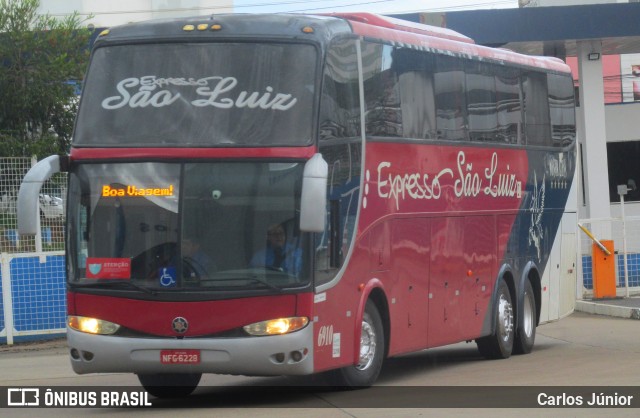 Expresso São Luiz 6910 na cidade de Goiânia, Goiás, Brasil, por Carlos Júnior. Número da foto: #10837421.