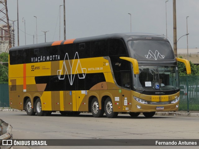 Viação Motta 21001 na cidade de São Paulo, São Paulo, Brasil, por Fernando Antunes. ID da foto: 10887902.