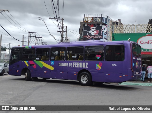 ATT - Alto Tietê Transportes Ferraz de Vasconcelos 024 na cidade de Ferraz de Vasconcelos, São Paulo, Brasil, por Rafael Lopes de Oliveira. Número da foto: #10887797.