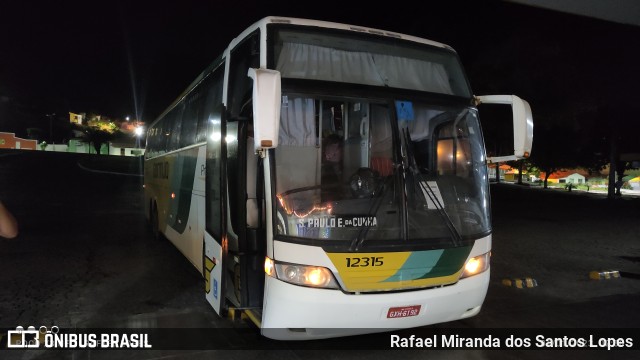 Empresa Gontijo de Transportes 12315 na cidade de Milagres, Bahia, Brasil, por Rafael Miranda dos Santos Lopes. ID da foto: 10888997.