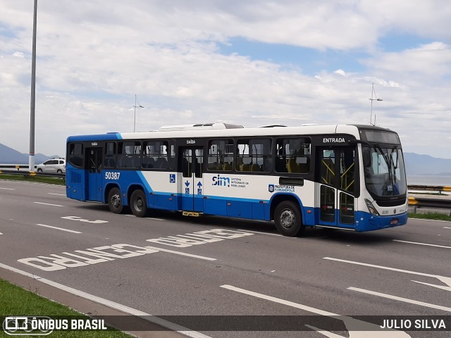 Transol Transportes Coletivos 50387 na cidade de Florianópolis, Santa Catarina, Brasil, por JULIO SILVA. ID da foto: 10888623.