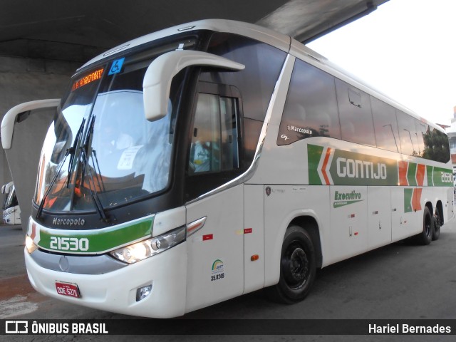 Empresa Gontijo de Transportes 21530 na cidade de Belo Horizonte, Minas Gerais, Brasil, por Hariel Bernades. ID da foto: 10888078.