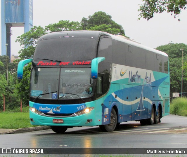 Marlim Azul Turismo 3133 na cidade de Vitória, Espírito Santo, Brasil, por Matheus Friedrich. ID da foto: 10889461.