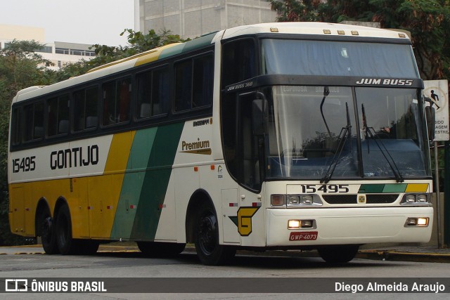 Empresa Gontijo de Transportes 15495 na cidade de São Paulo, São Paulo, Brasil, por Diego Almeida Araujo. ID da foto: 10887314.