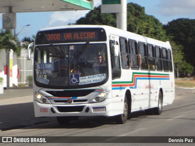 Auto Ônibus Santa Maria Transporte e Turismo 07001 na cidade de Natal, Rio Grande do Norte, Brasil, por Dennis Paz. Número da foto: #10888368.