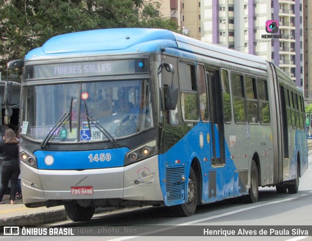 VB Transportes e Turismo 1450 na cidade de Campinas, São Paulo, Brasil, por Henrique Alves de Paula Silva. ID da foto: 10886690.