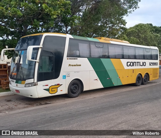 Empresa Gontijo de Transportes 12880 na cidade de Conceição da Barra, Espírito Santo, Brasil, por Wilton Roberto. ID da foto: 10888181.