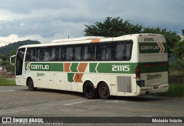 Empresa Gontijo de Transportes 21115 na cidade de Cubatão, São Paulo, Brasil, por Moiséis Inácio. ID da foto: 10887417.