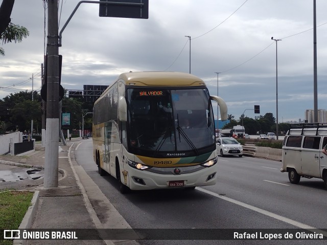 Empresa Gontijo de Transportes 19480 na cidade de São Paulo, São Paulo, Brasil, por Rafael Lopes de Oliveira. ID da foto: 10888035.