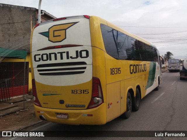 Empresa Gontijo de Transportes 18315 na cidade de Maceió, Alagoas, Brasil, por Luiz Fernando. ID da foto: 10887032.