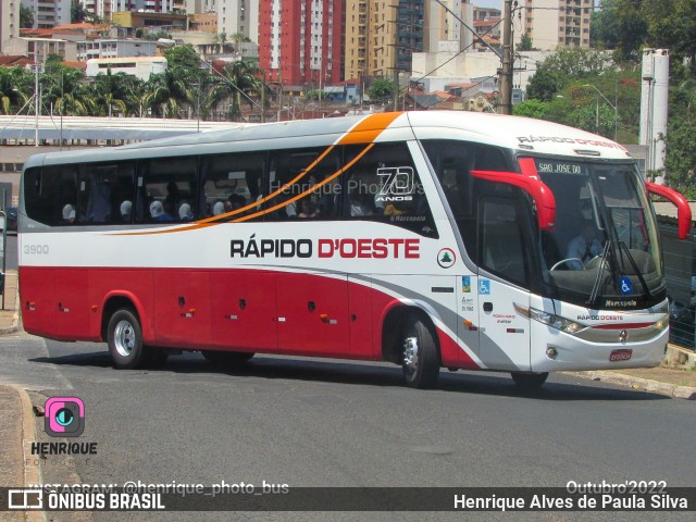 Rápido D´Oeste 3900 na cidade de Ribeirão Preto, São Paulo, Brasil, por Henrique Alves de Paula Silva. ID da foto: 10886636.