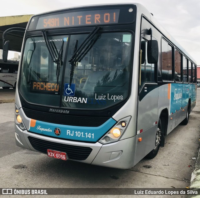 Auto Ônibus Fagundes RJ 101.141 na cidade de Niterói, Rio de Janeiro, Brasil, por Luiz Eduardo Lopes da Silva. Número da foto: #10890131.