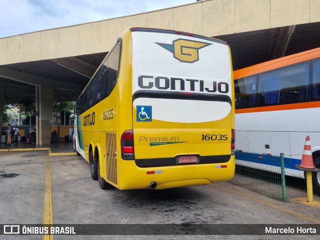 Empresa Gontijo de Transportes 16035 na cidade de Ribeirão Preto, São Paulo, Brasil, por Marcelo Horta. ID da foto: 10890279.