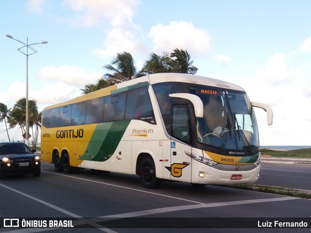 Empresa Gontijo de Transportes 18055 na cidade de Maceió, Alagoas, Brasil, por Luiz Fernando. ID da foto: 10891151.