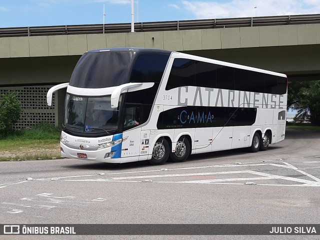 Auto Viação Catarinense 3704 na cidade de Florianópolis, Santa Catarina, Brasil, por JULIO SILVA. Número da foto: #10889918.