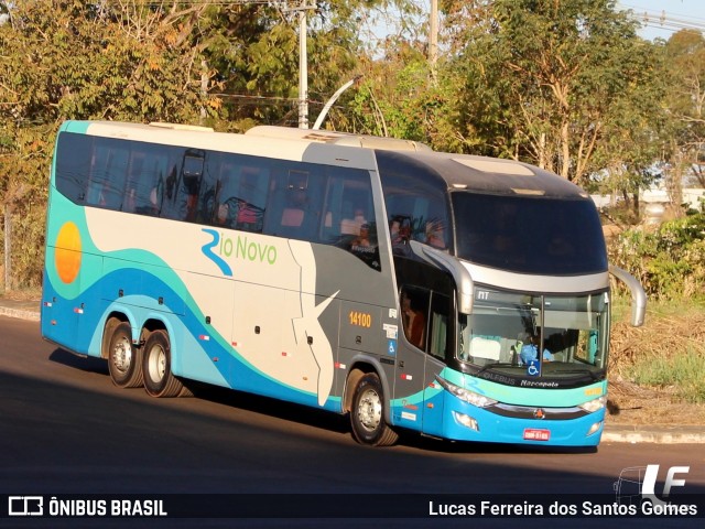 Rio Novo Transportes e Turismo 14100 na cidade de Barra do Garças, Mato Grosso, Brasil, por Lucas Ferreira dos Santos Gomes. Número da foto: #10890989.