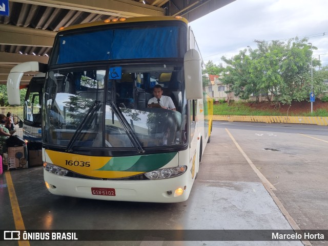 Empresa Gontijo de Transportes 16035 na cidade de Ribeirão Preto, São Paulo, Brasil, por Marcelo Horta. Número da foto: #10890276.