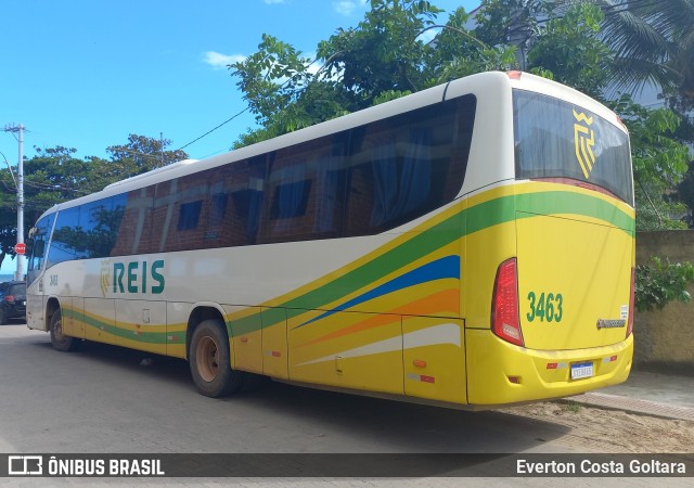 Reis Turismo 3463 na cidade de Piúma, Espírito Santo, Brasil, por Everton Costa Goltara. ID da foto: 10890589.